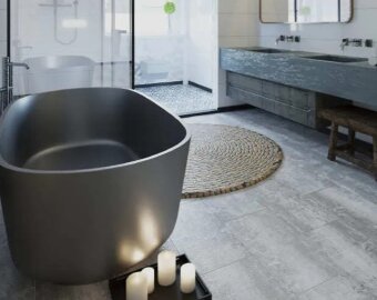 SPC плитка Stone Floor Плитка Жемчужно-серая