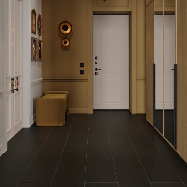 Ламинат Alpine Floor Каменное настроение LF402-01 Черный монохром Black Monochrome