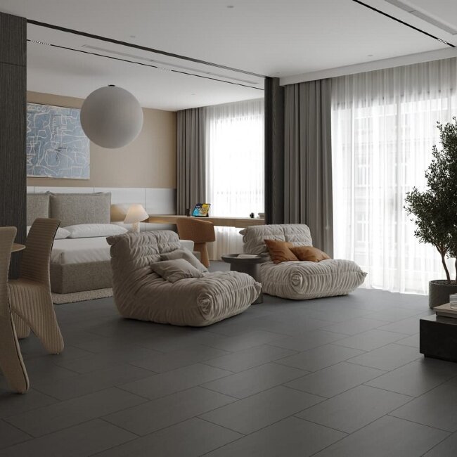 Ламинат Alpine Floor Каменное настроение LF402-04 Серый бетон Concrete Grey
