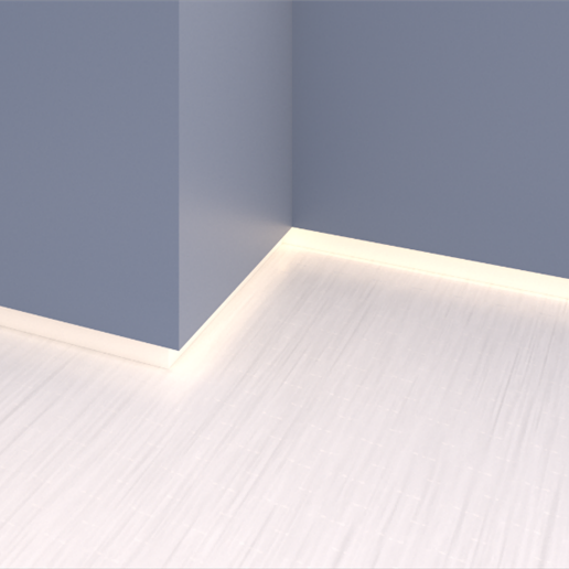 Теневой плинтус скрытого монтажа Pro Design 380,  Анодированный