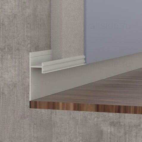 Теневой плинтус скрытого монтажа Pro Design 380,  Анодированный