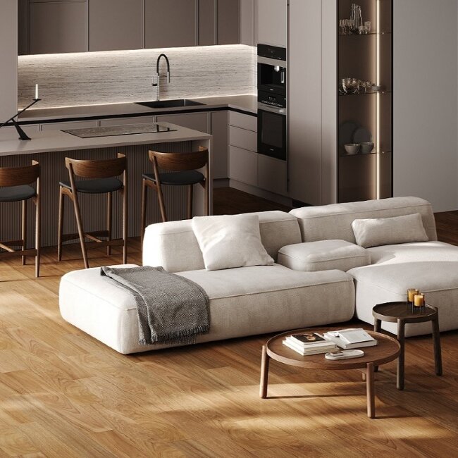 Кварцевый паркет Quartz Parquet 550-63 Дуссия Африканская