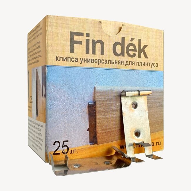 Клипсы монтажные для плинтуса Finitura “Fin Dek” (25 шт.) Клипсы монтажные для плинтуса Finitura “Fin Dek” (25 шт.)