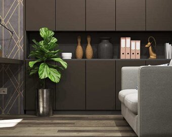 SPC ламинат Stone Floor Дуб Брауни коричневый